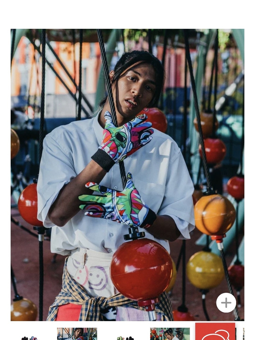 Sprayground Multicolor Geometric Print Men’s Gloves
